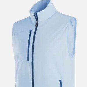 FootJoy Mens XL TempoSeries Softshell Golf Vest Full Zip Skyway Blue NEW 33378